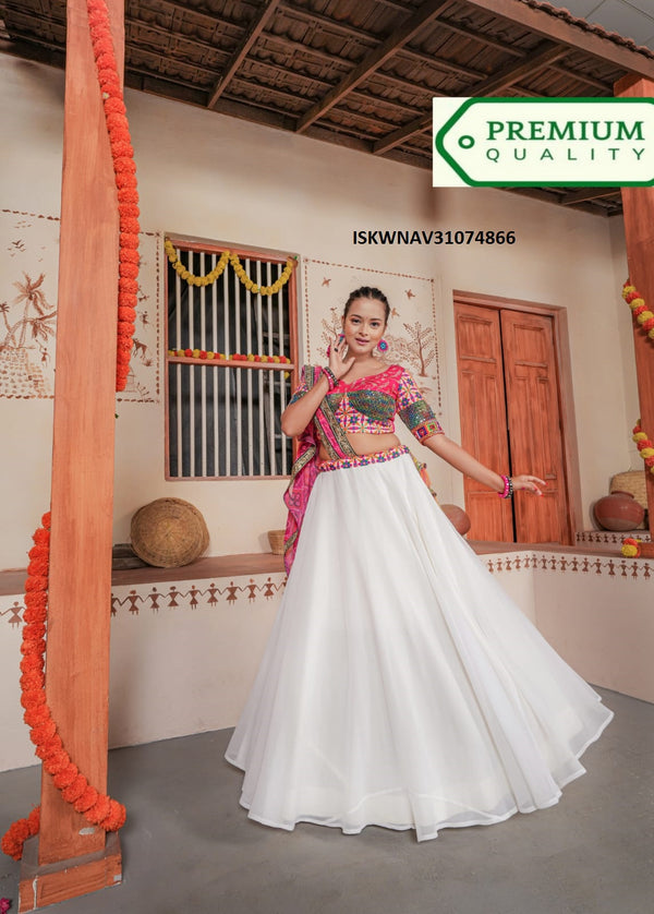 Georgette Lehenga With Satin Blouse And Digital Printed Dupatta-ISKWNAV31074866