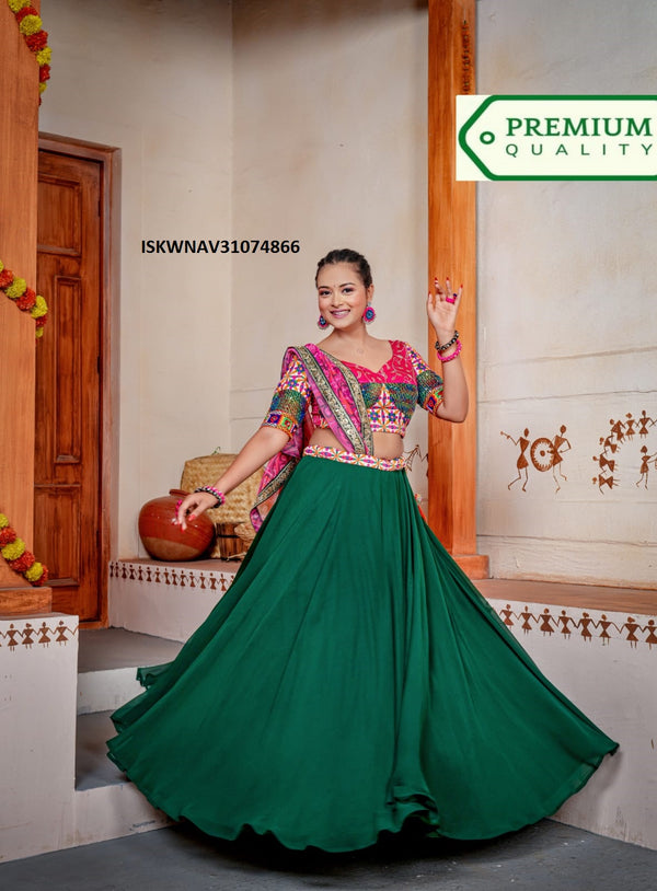 Georgette Lehenga With Satin Blouse And Digital Printed Dupatta-ISKWNAV31074866