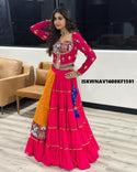 Digital Printed Georgette Lehenga With Blouse And Dupatta-ISKWNAV1608KF1591