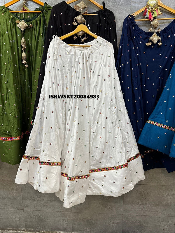 Sequined Cotton Skirt-ISKWSKT20084983