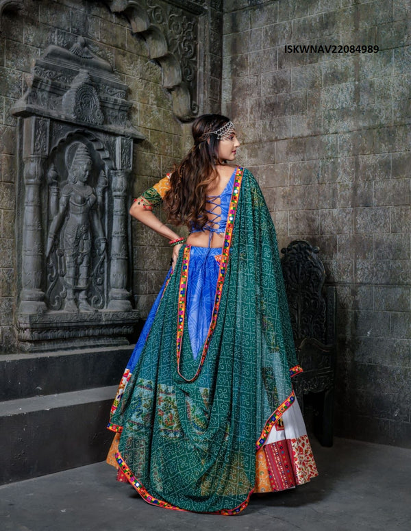 Cotton Lehenga With Blouse And Digital Printed Dupatta-ISKWNAV22084989