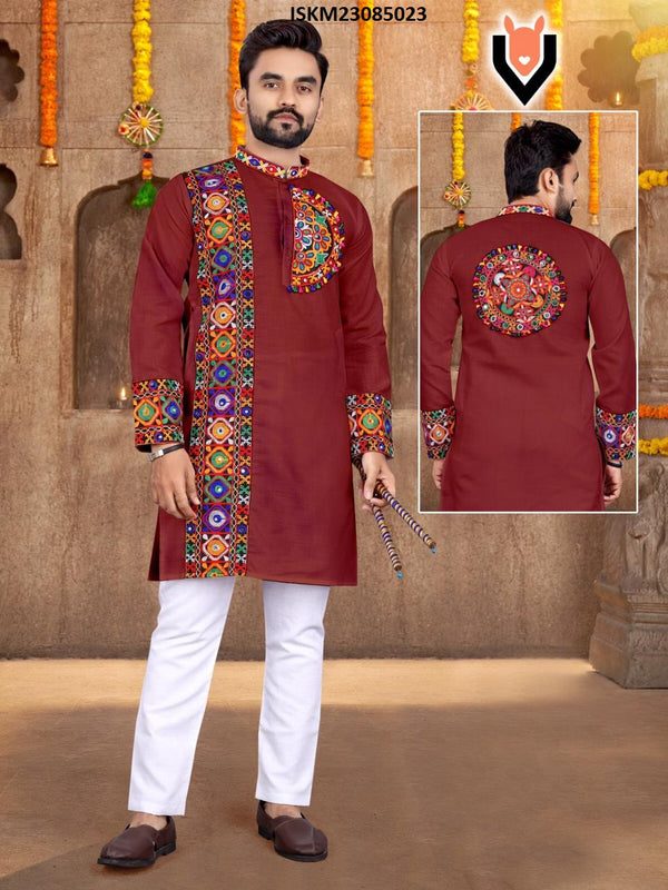 Men's Navratri Cotton Kurta With Pajama-ISKM23085023