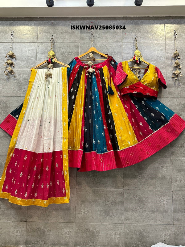 Printed Kora Lehenga With Blouse And Dupatta-ISKWNAV25085034
