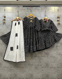 Printed Demin Cambric Cotton Lehenga With Blouse And Rayon Cotton Dupatta-ISKWNAV25085037