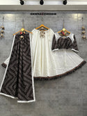 Printed Cotton Lehenga With Blouse And Dupatta-ISKWNAV25085040