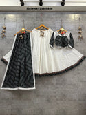 Printed Cotton Lehenga With Blouse And Dupatta-ISKWNAV25085040