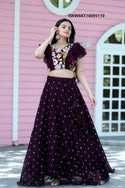 Embroidered Georgette Skirt With Blouse-ISKWSKT16095110