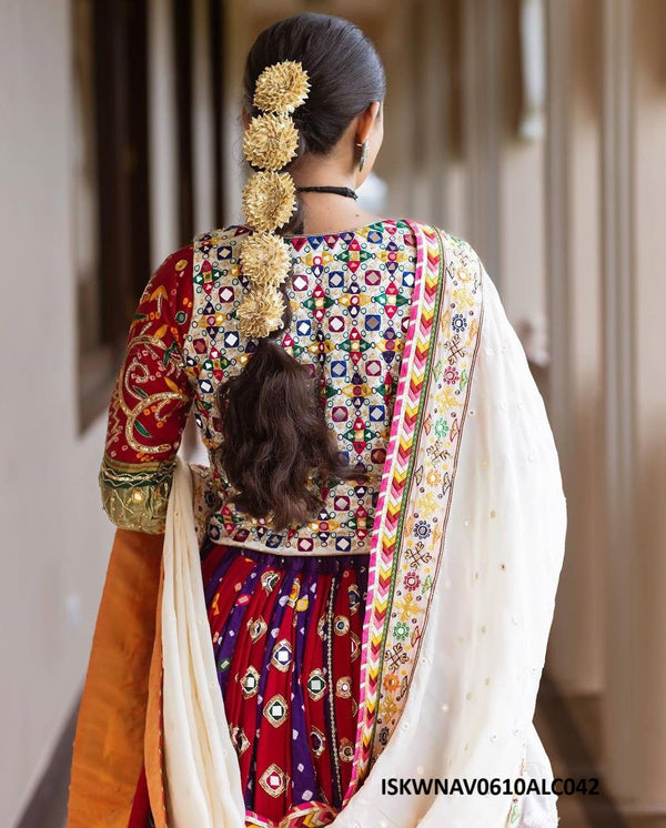 Digital Printed Maslin Cotton Lehenga With Blouse And Dupatta-ISKWNAV0610ALC042