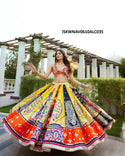 Digital Printed Maslin Cotton Lehenga With Blouse And Georgette Dupatta-ISKWNAV0610ALC035