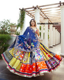 Digital Printed Maslin Cotton Lehenga With Blouse And Georgette Dupatta-ISKWNAV0610ALC035