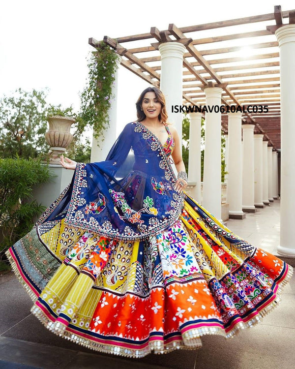 Digital Printed Maslin Cotton Lehenga With Blouse And Georgette Dupatta-ISKWNAV0610ALC035
