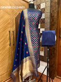 Banarasi Weaving Chanderi Silk Kurti With Bottom And Dupatta-ISKWFBL25124601
