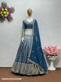 Digital Printed Chinon Silk Lehenga With Blouse And Georgette Dupatta-ISKWLH25124590