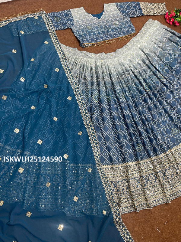 Digital Printed Chinon Silk Lehenga With Blouse And Georgette Dupatta-ISKWLH25124590