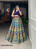 Banarasi Silk Lehenga And Georgette Blouse Attached With Dupatta-ISKWLH08014824