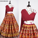 Banarasi Silk Lehenga And Georgette Blouse Attached With Dupatta-ISKWLH08014824