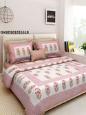 Printed Cotton Bedsheet With Pillow Cover-ISKBDS01015518