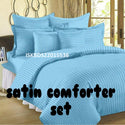 Satin Cotton Solid Stripes 4Pc Bedsheet Set-ISKBDS22015536