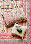 Printed Cotton Bedsheet With Pillow Cover And Cushion Set-ISKBDS01025555