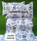 Printed Cotton Bedsheet With Pillow Cover-ISKBDS04025558