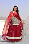 Cotton Silk Lehenga With Printed Cotton Top And Organza Dupatta-ISKWLH01037261