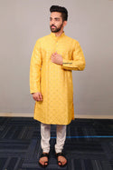 Men's Silk Kurta With Cotton Pajama-ISKM16031240