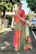 Abstract Lehariya Kota Doriya Skirt With Kurti And Dupatta-ISKWSKT3003VC2867