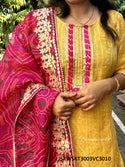 Bandhej Printed Kota Doriya Skirt With Kurti And Dupatta-ISKWSKT3003VC3010