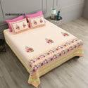 Printed Cotton Jumbo Bedsheet With Pillow Cover-ISKBDS05045625