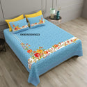 Printed Cotton Jumbo Bedsheet With Pillow Cover-ISKBDS05045623