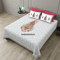 Printed Cotton Jumbo Bedsheet With Pillow Cover-ISKBDS05045622