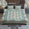 Printed Cotton Double Bedsheet With Pillow Cover-ISKBDS05045631