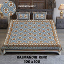 Printed Cotton Double Bedsheet With Pillow Cover-ISKBDS05045632