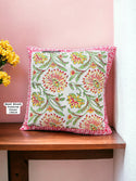 Hand Block Printed Cotton Cushion Cover-ISKBDS05045609