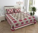 Cotton Queen Size Fitted Bedsheets With Pillow Cover-ISKBDS05045610