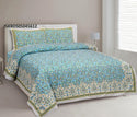 Cotton Queen Size Fitted Bedsheets With Pillow Cover-ISKBDS05045612