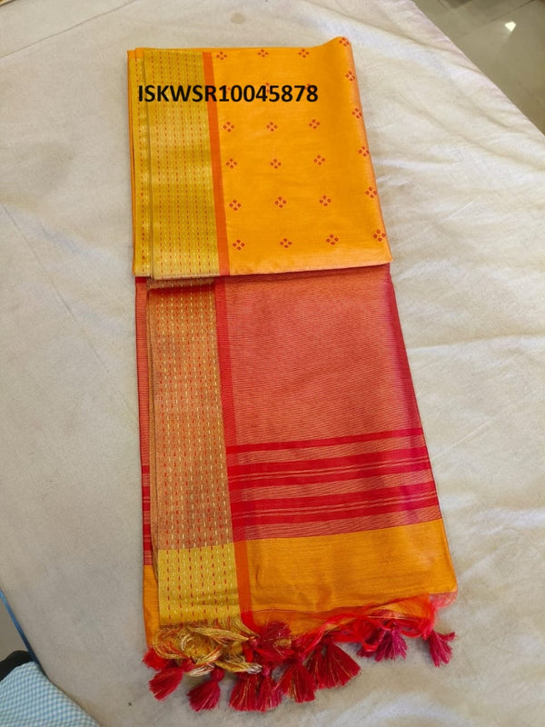 Zari Weaved Tussar Silk Saree-ISKWSR10045878