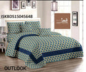 Cotton Reversible Quilted Kingsize Bedcover-ISKBDS15045648