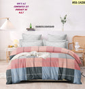 Glace Cotton Bedsheet With Pillow Cover And Reversible Comforter-ISKBDS15045649