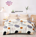 Glace Cotton Bedsheet With Pillow Cover And Reversible Comforter-ISKBDS15045649