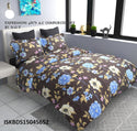 Glace Cotton Bedsheet With Pillow Cover And Reversible Comforter-ISKBDS15045652