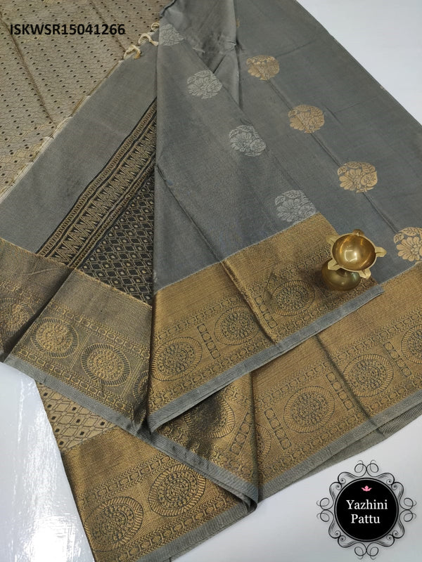 Zari Weaved Silk Saree With Blouse-ISKWSR15041266