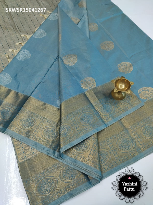 Zari Weaved Silk Saree With Blouse-ISKWSR15041267