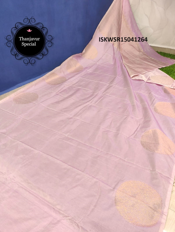 Zari Weaved Silk Saree With Runing Blouse-ISKWSR15041264