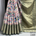 Floral Digital Printed Dola Silk Saree With Blouse-ISKWSR15041262