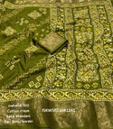 Bandhani Printed Crepe Cotton Saree With Blouse-ISKWSR15041241