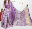 Hand Block Ajrakh Printed Modal Silk Saree With Blouse-ISKWSR17043426