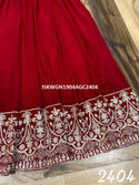 Embroidered Georgette Gown With Dupatta-ISKWGN1904AGC2404