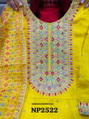 Modal Chanderi Anarkali With Floral Printed Organza Dupatta-ISKWAN2004NP2522/NP2523
