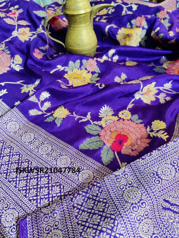Floral Weaved Munga Silk Saree With Blouse-ISKWSR21047784